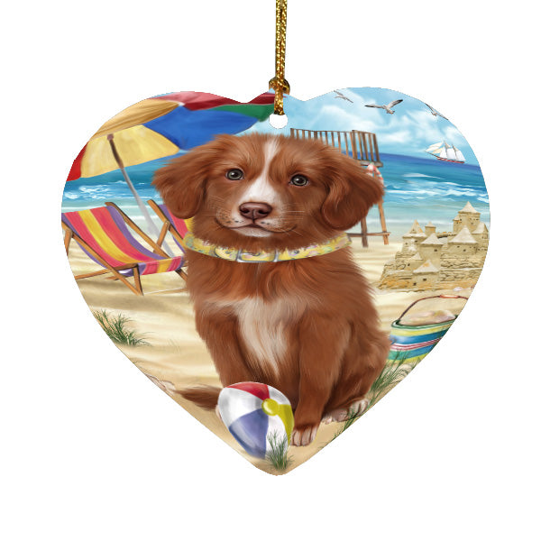 Pet Friendly Beach Nova Scotia Duck Toller Retriever Dog  Heart Christmas Ornament HPORA58919