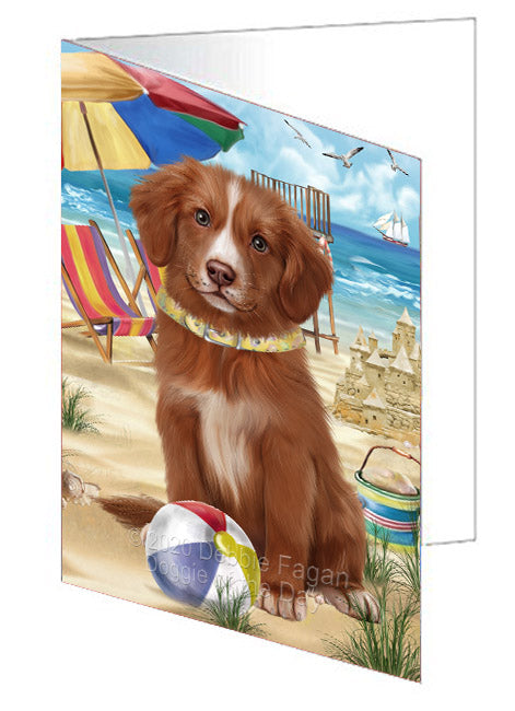 Pet Friendly Beach Nova Scotia Duck Toller Retriever Dog Handmade Artwork Assorted Pets Greeting Cards and Note Cards with Envelopes for All Occasions and Holiday Seasons