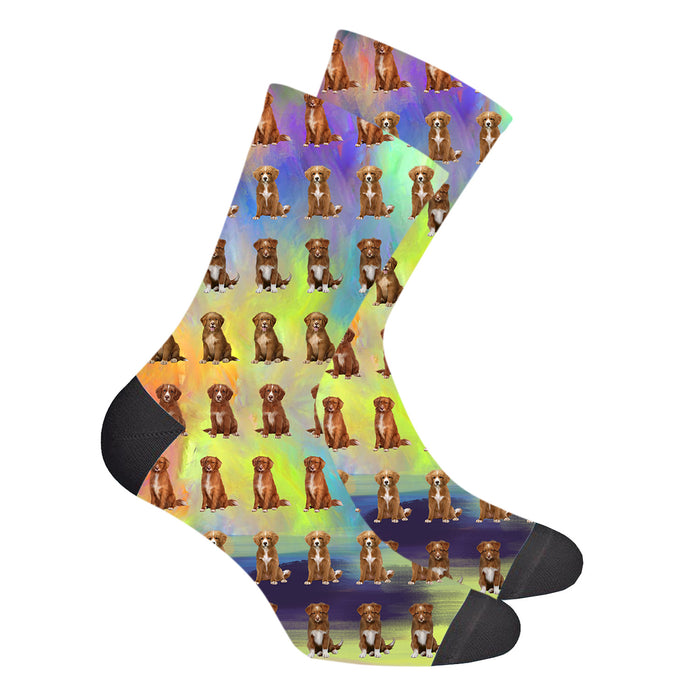 Paradise Wave Nova Scotia Duck Toller Retriever Dogs Kid's Socks
