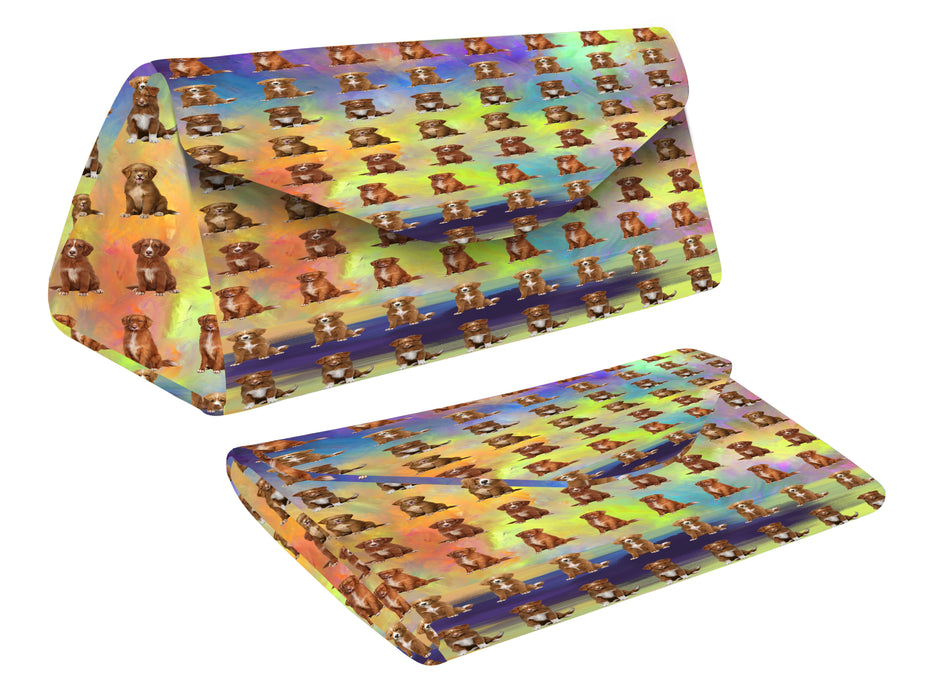 Paradise Wave Nova Scotia Duck Toller Retriever Dogs Foldable Glasses Case