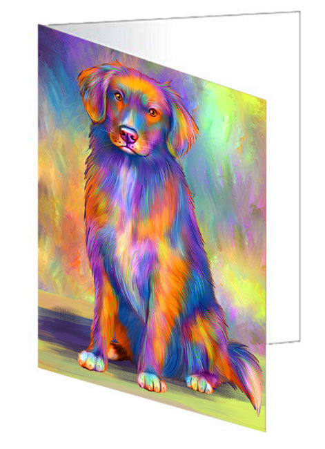 Paradise Wave Nova Scotia Duck Toller Retriever Dog Handmade Artwork Assorted Pets Greeting Cards and Note Cards with Envelopes for All Occasions and Holiday Seasons GCD74678