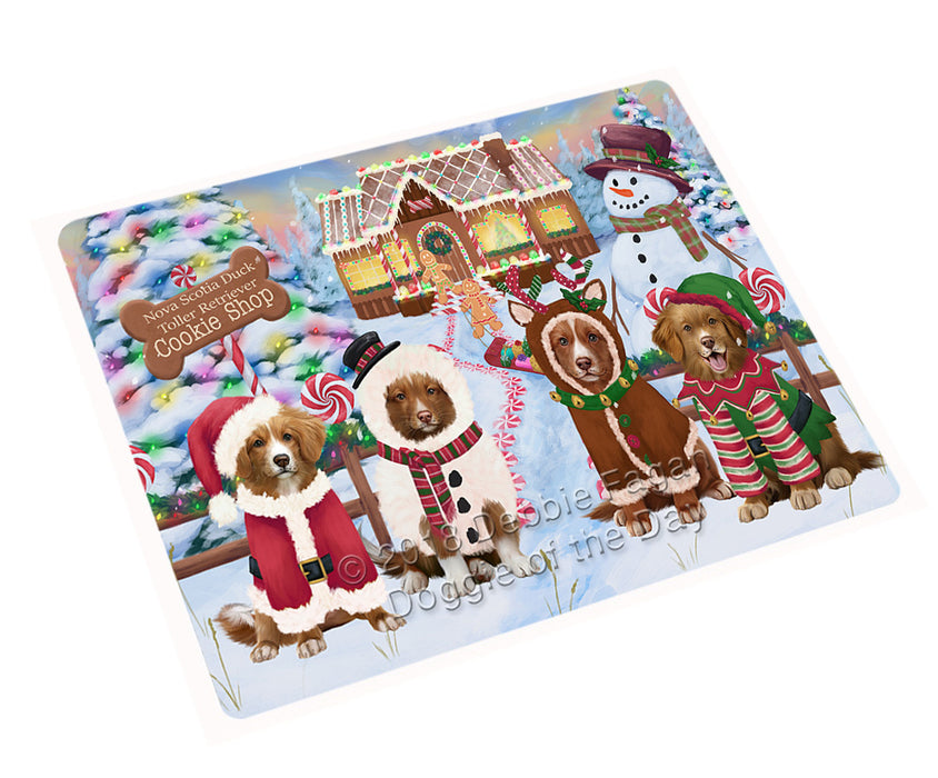 Holiday Gingerbread Cookie Shop Nova Scotia Duck Toller Retrievers Dog Large Refrigerator / Dishwasher Magnet RMAG101298