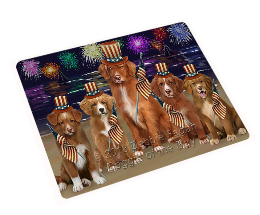 4th of July Independence Day Firework Nova Scotia Duck Toller Retrievers Dog Cutting Board C76038