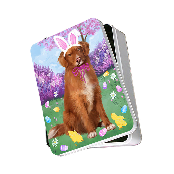 Easter Holiday Nova Scotia Duck Toller Retriever Dog Photo Storage Tin PITN56864