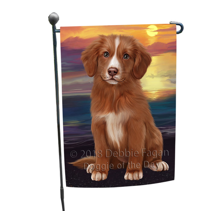 Sunset Nova Scotia Duck Toller Retriever Dog Garden Flag GFLG65132