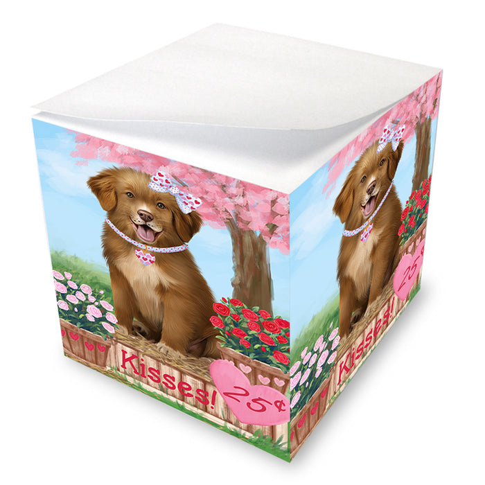 Rosie 25 Cent Kisses Nova Scotia Duck Toller Retriever Dog Note Cube NOC54046