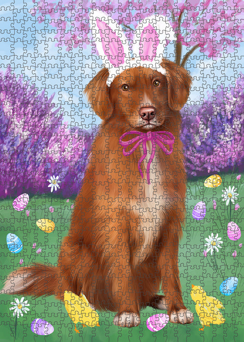 Easter Holiday Nova Scotia Duck Toller Retriever Dog Puzzle with Photo Tin PUZL95988