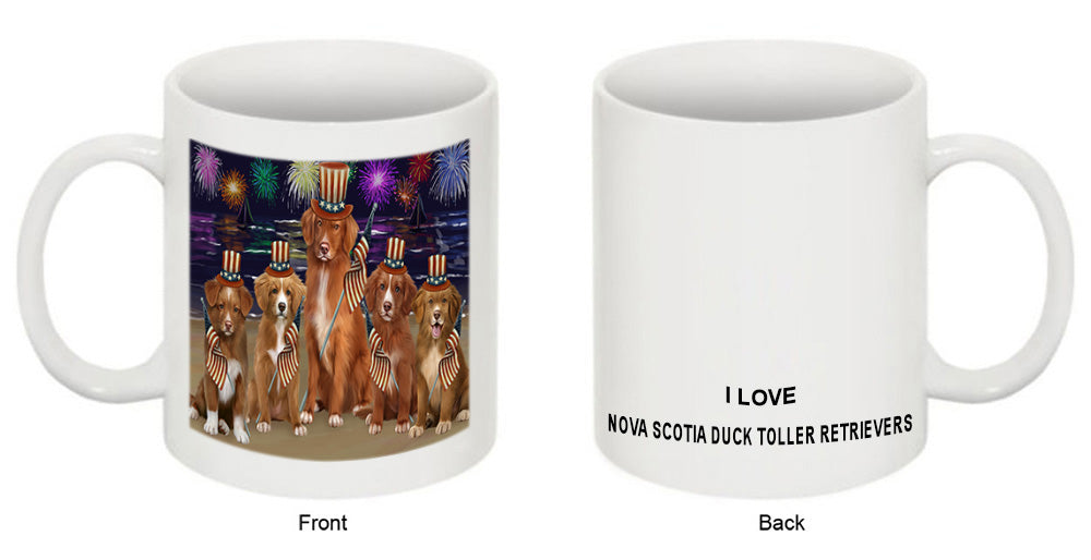 4th of July Independence Day Firework Nova Scotia Duck Toller Retrievers Dog Coffee Mug MUG52237