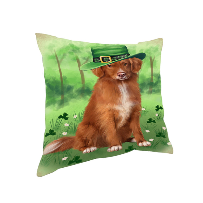 St. Patricks Day Irish Portrait Nova Scotia Duck Toller Retriever Dog Pillow PIL86212