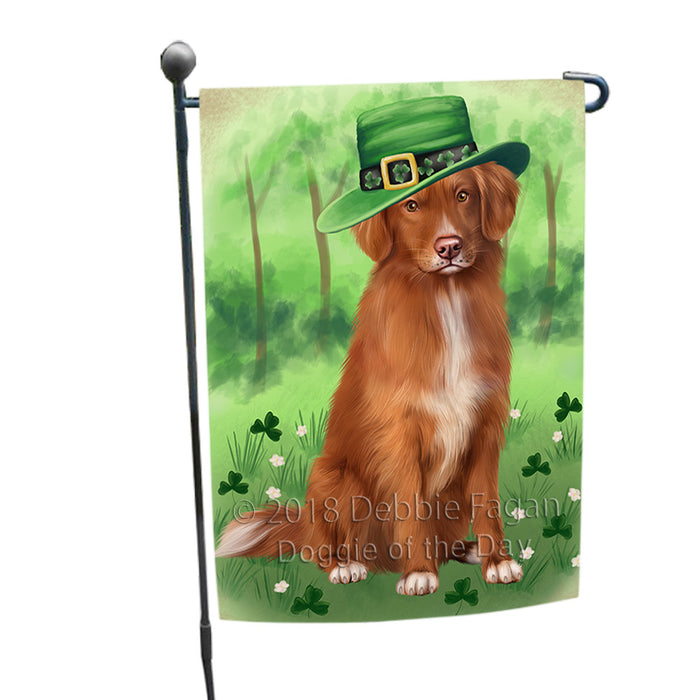 St. Patricks Day Irish Portrait Nova Scotia Duck Toller Retriever Dog Garden Flag GFLG64993