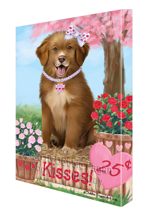 Rosie 25 Cent Kisses Nova Scotia Duck Toller Retriever Dog Canvas Print Wall Art Décor CVS125990
