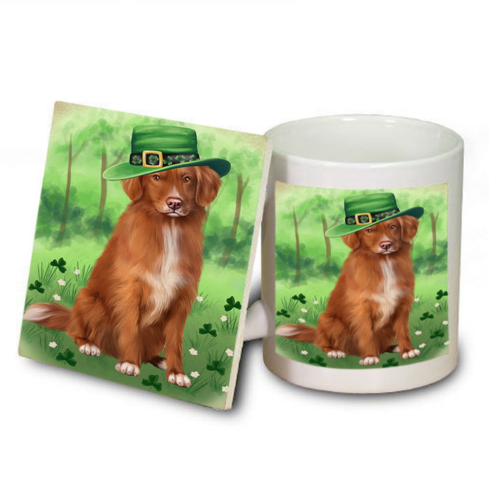 St. Patricks Day Irish Portrait Nova Scotia Duck Toller Retriever Dog Mug and Coaster Set MUC57017