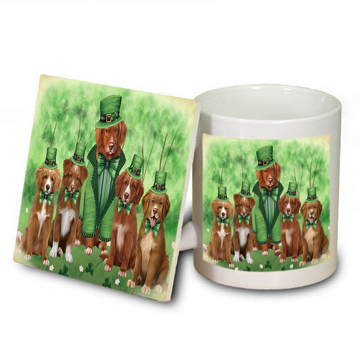 St. Patricks Day Irish Portrait Nova Scotia Duck Toller Retriever Dogs Mug and Coaster Set MUC57018