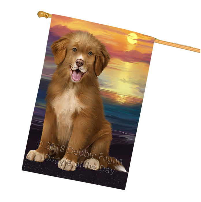 Sunset Nova Scotia Duck Toller Retriever Dog House Flag FLG65189