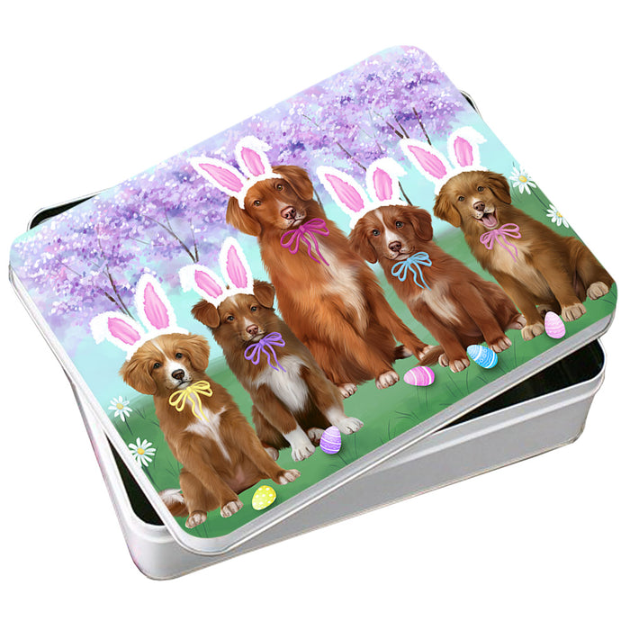 Easter Holiday Nova Scotia Duck Toller Retrievers Dog Photo Storage Tin PITN56865