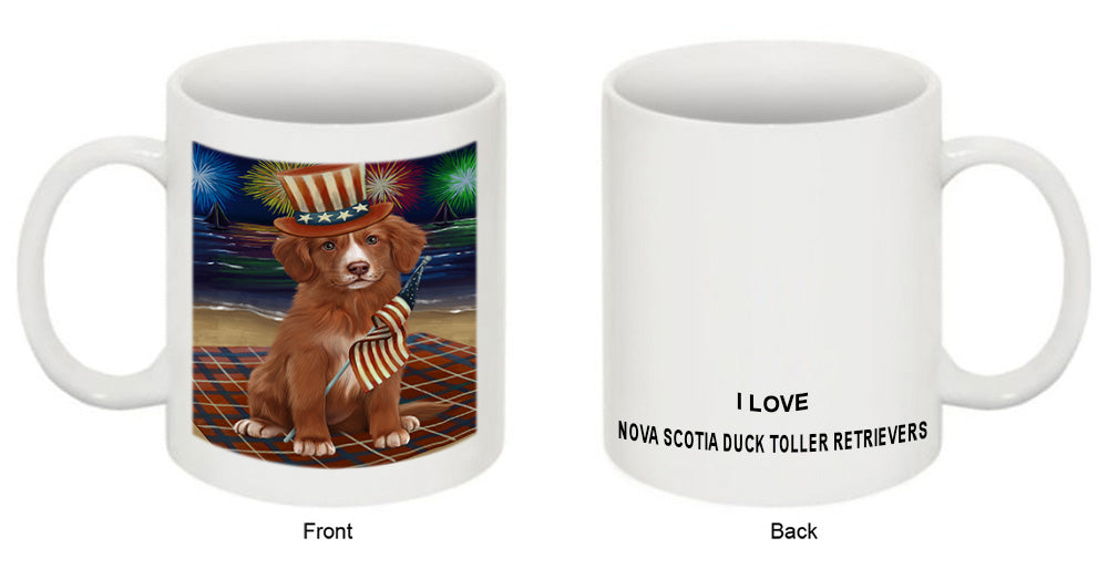 4th of July Independence Day Firework Nova Scotia Duck Toller Retriever Dog Coffee Mug MUG52238