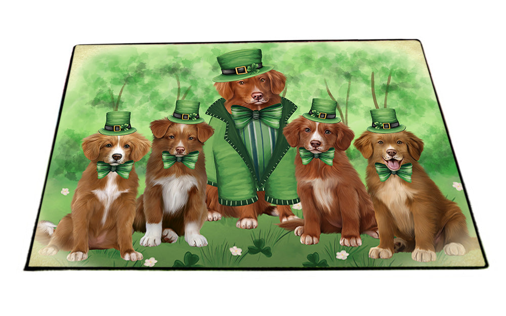 St. Patricks Day Irish Portrait Nova Scotia Duck Toller Retriever Dogs Floormat FLMS54227