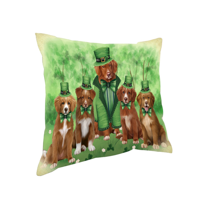 St. Patricks Day Irish Portrait Nova Scotia Duck Toller Retriever Dogs Pillow PIL86216