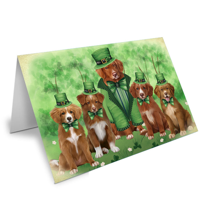 St. Patricks Day Irish Portrait Nova Scotia Duck Toller Retriever Dogs Handmade Artwork Assorted Pets Greeting Cards and Note Cards with Envelopes for All Occasions and Holiday Seasons GCD76592