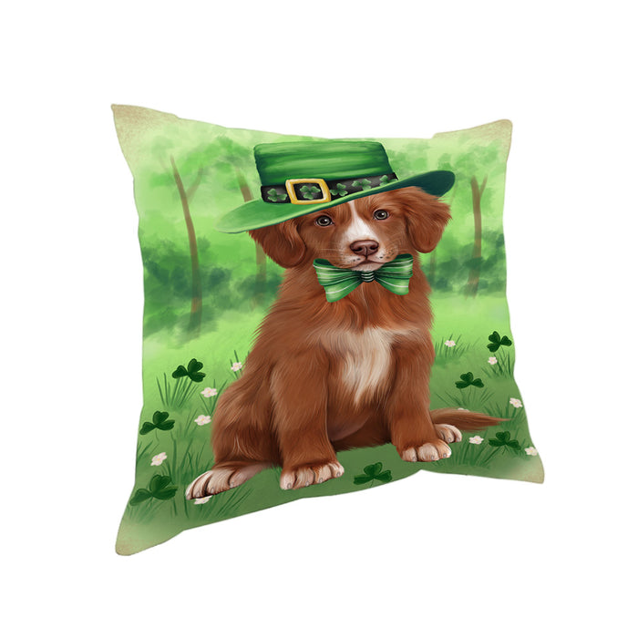 St. Patricks Day Irish Portrait Nova Scotia Duck Toller Retriever Dog Pillow PIL86220