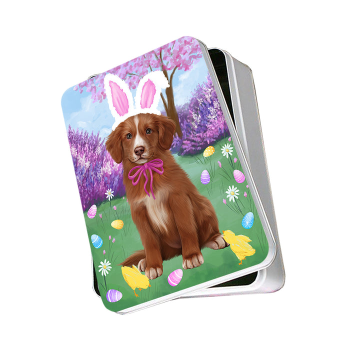 Easter Holiday Nova Scotia Duck Toller Retriever Dog Photo Storage Tin PITN56866