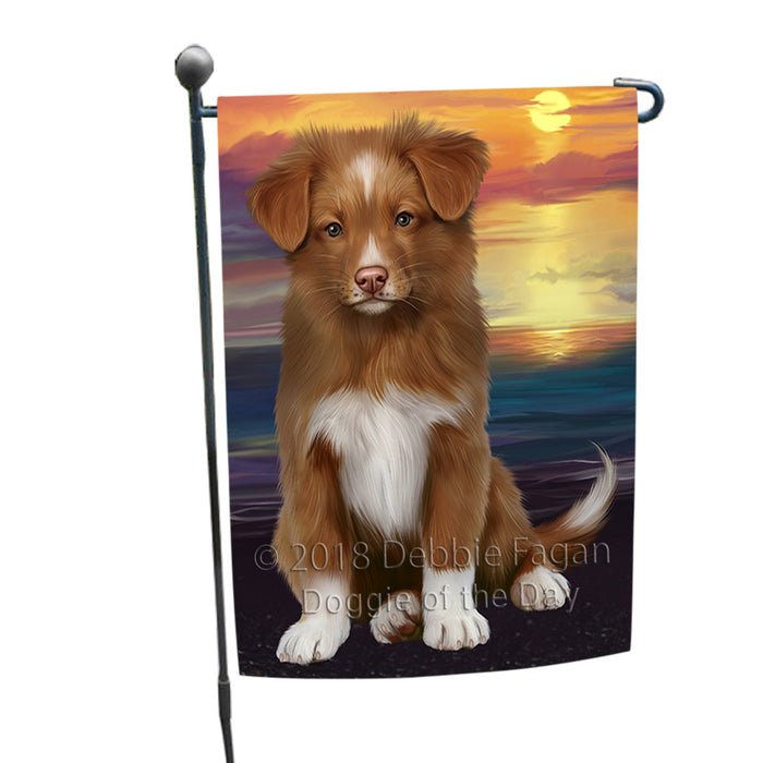 Sunset Nova Scotia Duck Toller Retriever Dog Garden Flag GFLG65134