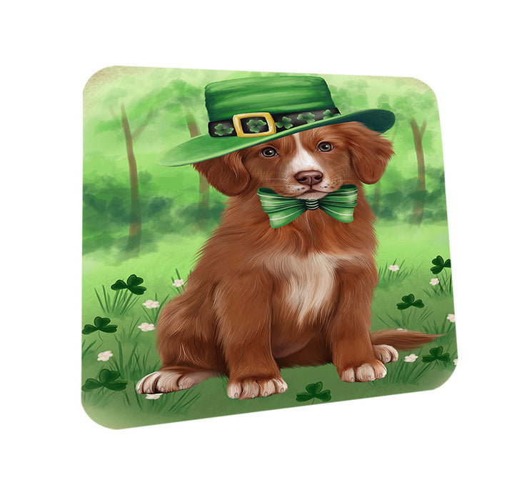 St. Patricks Day Irish Portrait Nova Scotia Duck Toller Retriever Dog Coasters Set of 4 CST56985