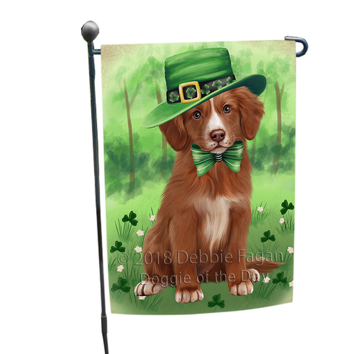 St. Patricks Day Irish Portrait Nova Scotia Duck Toller Retriever Dog Garden Flag GFLG64995