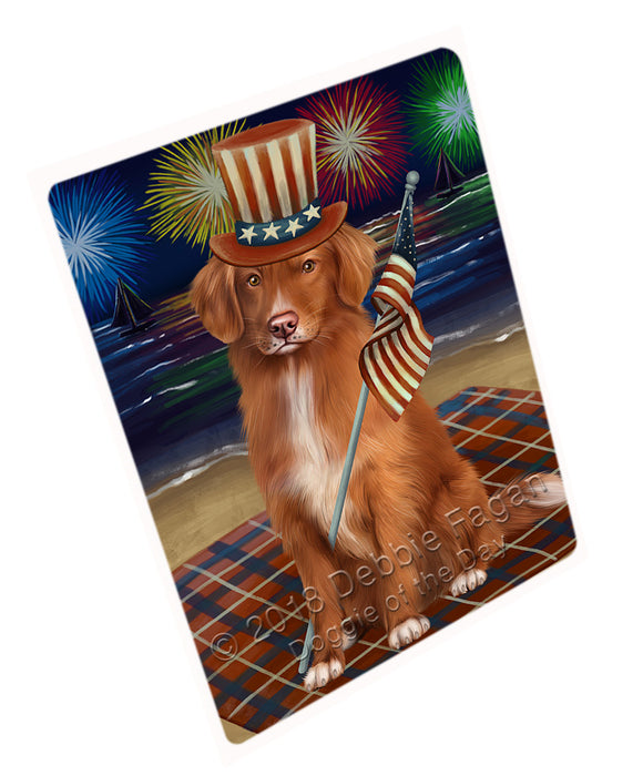 4th of July Independence Day Firework Nova Scotia Duck Toller Retriever Dog Blanket BLNKT132141