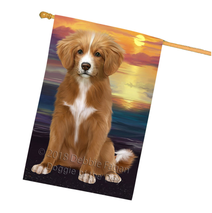 Sunset Nova Scotia Duck Toller Retriever Dog House Flag FLG65191
