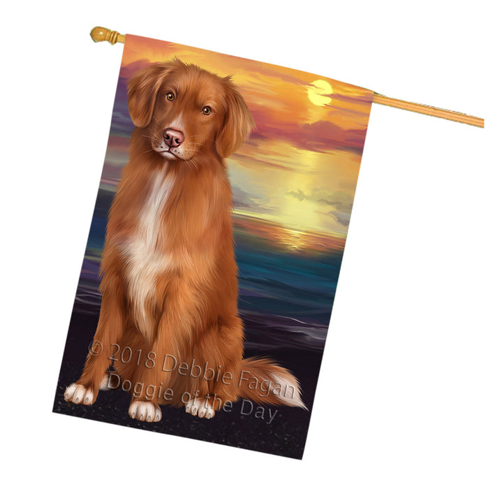 Sunset Nova Scotia Duck Toller Retriever Dog House Flag FLG65192
