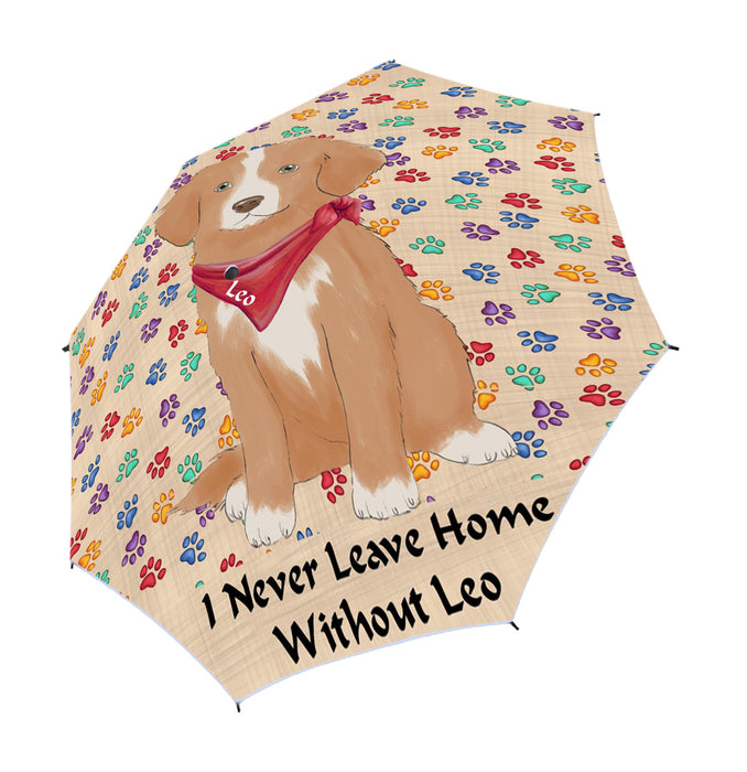 Custom Pet Name Personalized I never Leave Home Nova Scotia Duck Toller Retriever Dog Semi-Automatic Foldable Umbrella