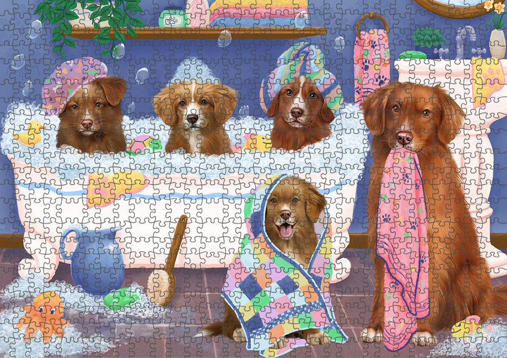 Rub A Dub Dogs In A Tub Nova Scotia Duck Toller Retrievers Dog Puzzle  PUZL95416