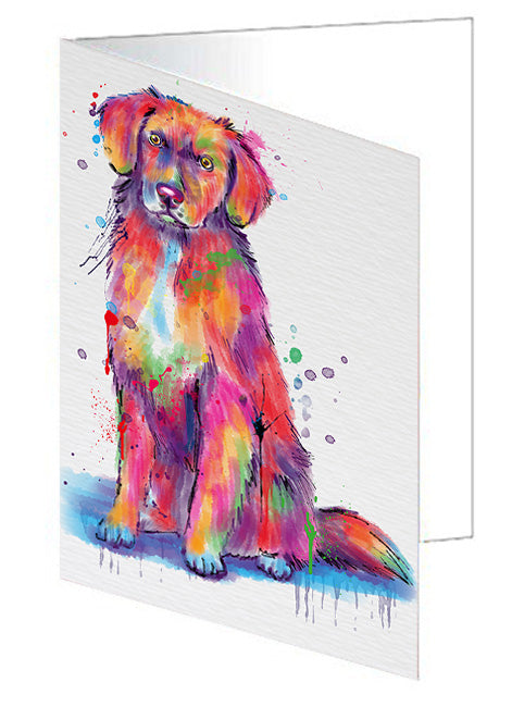 Watercolor Nova Scotia Duck Toller Retriever Dog Handmade Artwork Assorted Pets Greeting Cards and Note Cards with Envelopes for All Occasions and Holiday Seasons GCD77075