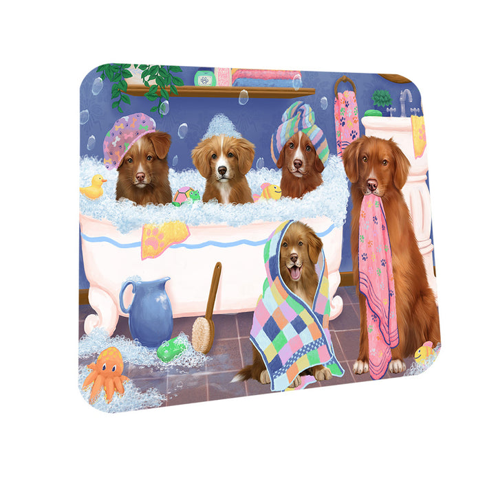 Rub A Dub Dogs In A Tub Nova Scotia Duck Toller Retrievers Dog Coasters Set of 4 CST56762
