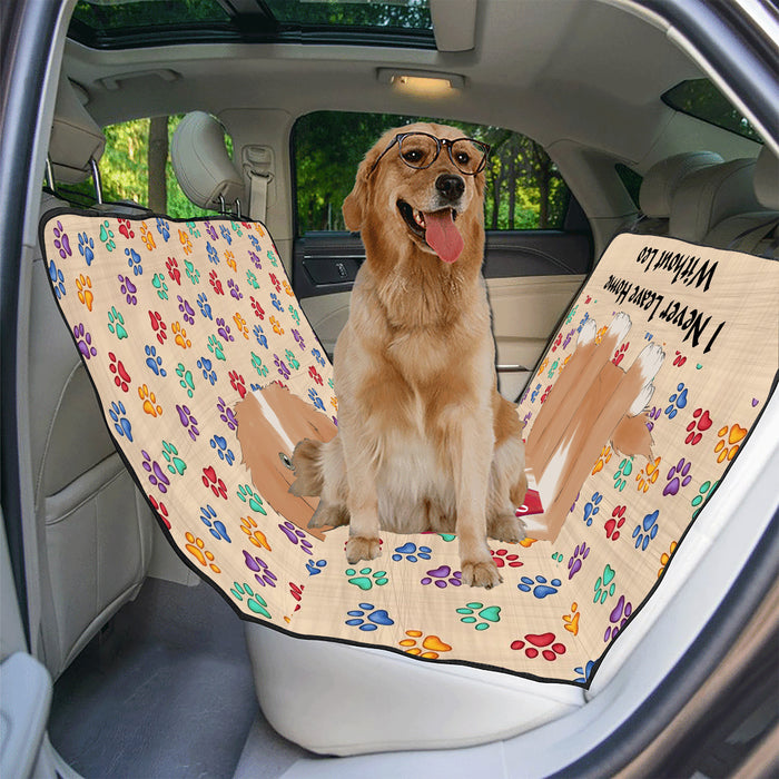 Personalized I Never Leave Home Paw Print Nova Scotia Duck Toller Retriever Dogs Pet Back Car Seat Cover