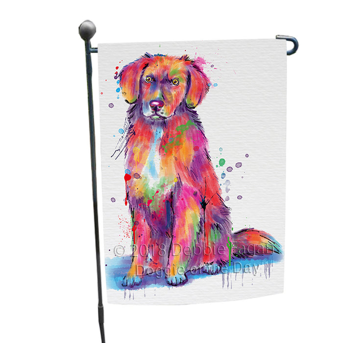 Watercolor Nova Scotia Duck Toller Retriever Dog Garden Flag GFLG65171