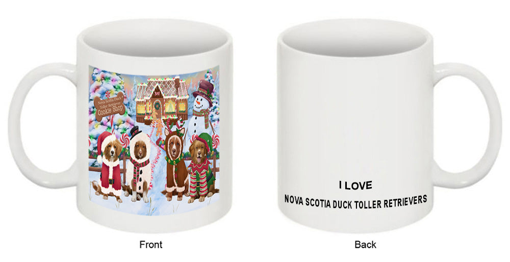Holiday Gingerbread Cookie Shop Nova Scotia Duck Toller Retrievers Dog Coffee Mug MUG51903