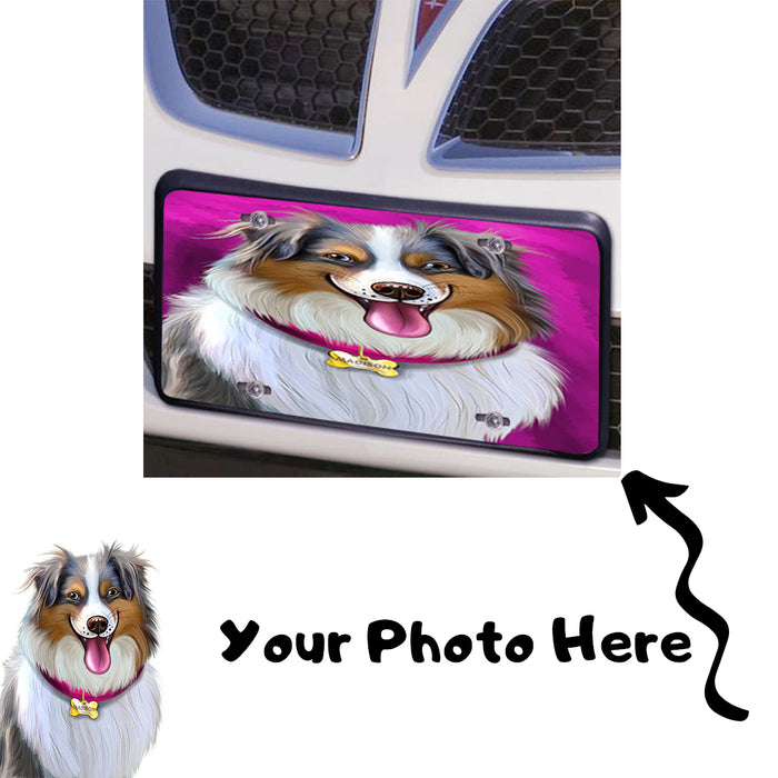 Add Your PERSONALIZED PET Painting Portrait Photo on License Plate