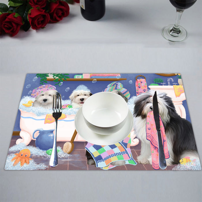 Rub A Dub Dogs In A Tub Old English Sheepdogs Placemat
