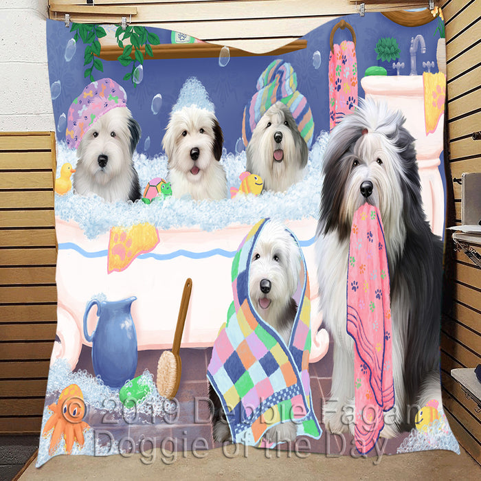 Rub A Dub Dogs In A Tub Old English Sheepdogs Quilt