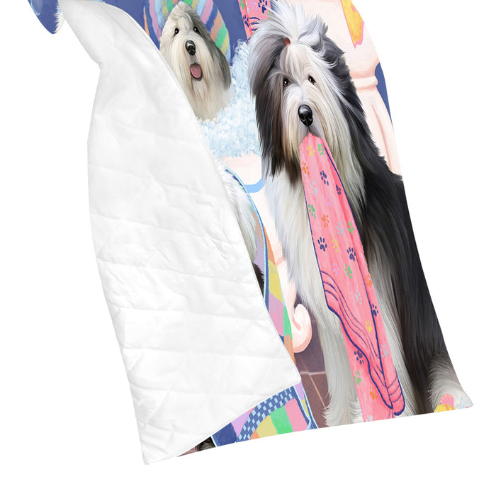 Rub A Dub Dogs In A Tub Old English Sheepdogs Quilt