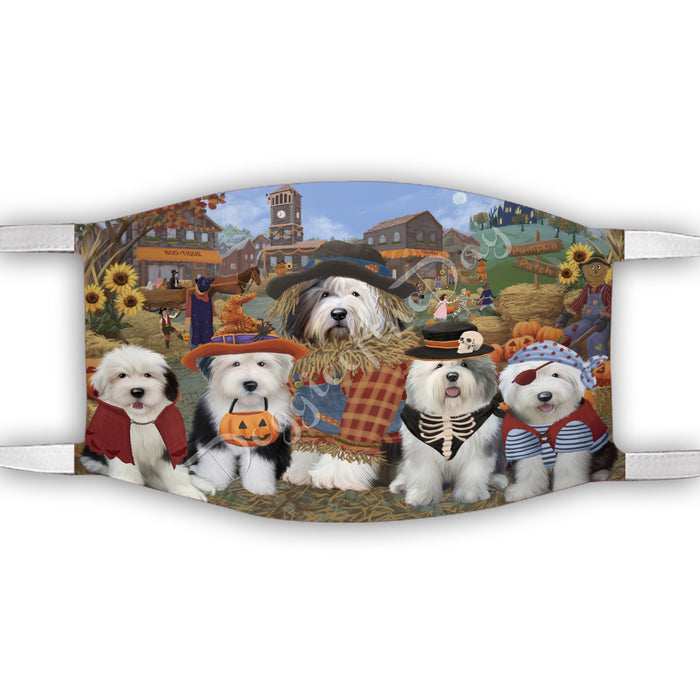 Halloween 'Round Town Old English Sheepdogs Face Mask FM49973