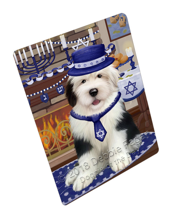 Happy Hanukkah  Old English Sheepdogs Refrigerator / Dishwasher Magnet RMAG109884