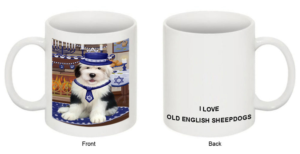 Happy Hanukkah  Old English Sheepdogs Coffee Mug MUG52884