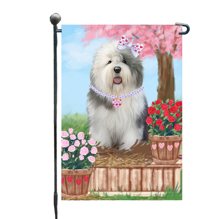 Personalized Rosie 25 Cent Kisses Old English Sheepdog Custom Garden Flag GFLG64750