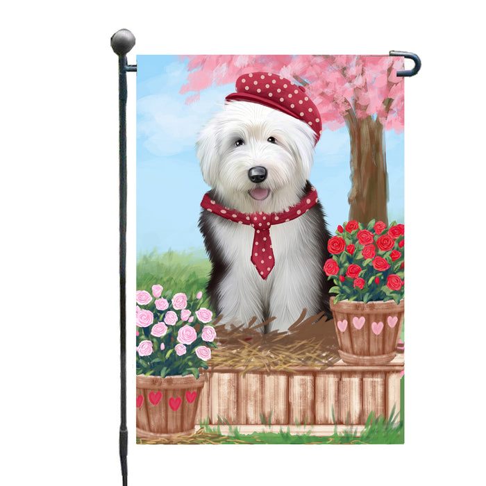 Personalized Rosie 25 Cent Kisses Old English Sheepdog Custom Garden Flag GFLG64751