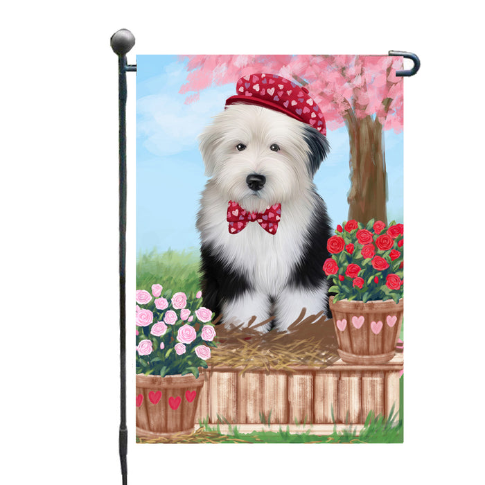 Personalized Rosie 25 Cent Kisses Old English Sheepdog Custom Garden Flag GFLG64752