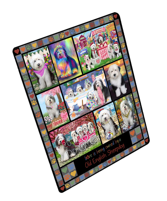 Love is Being Owned Old English Sheepdog Grey Small Magnet MAG76440