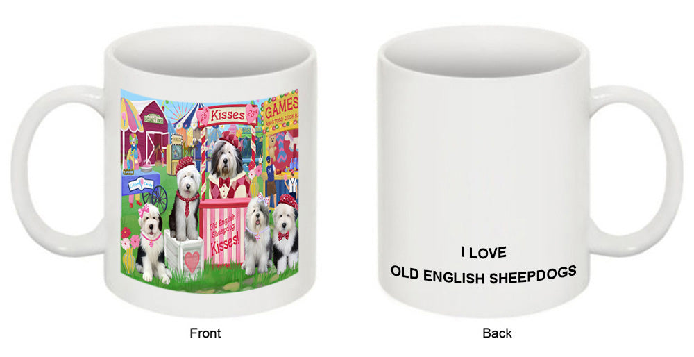 Carnival Kissing Booth Old English Sheepdogs Coffee Mug MUG51308
